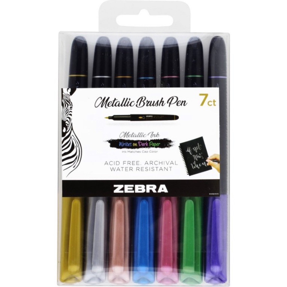 Zebra Metallic Brush Pens
